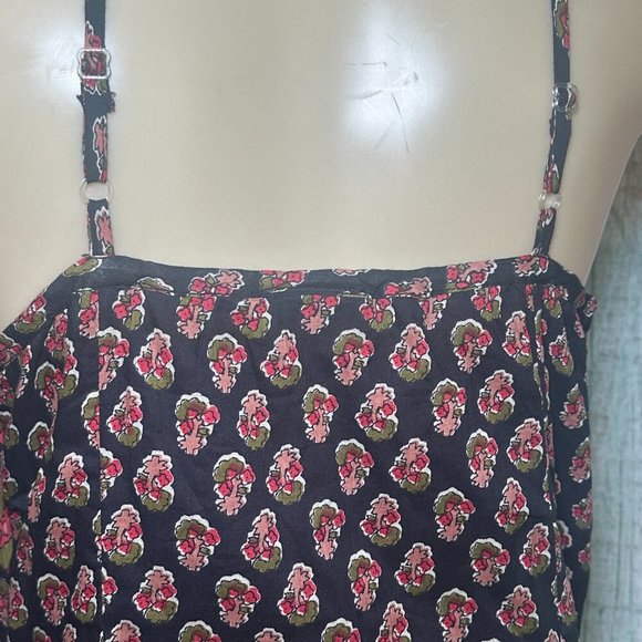 Dance In Paris Multi-Pattern Boho Hippie 100% Cotton Women Medium Dress - Picture 9 of 11